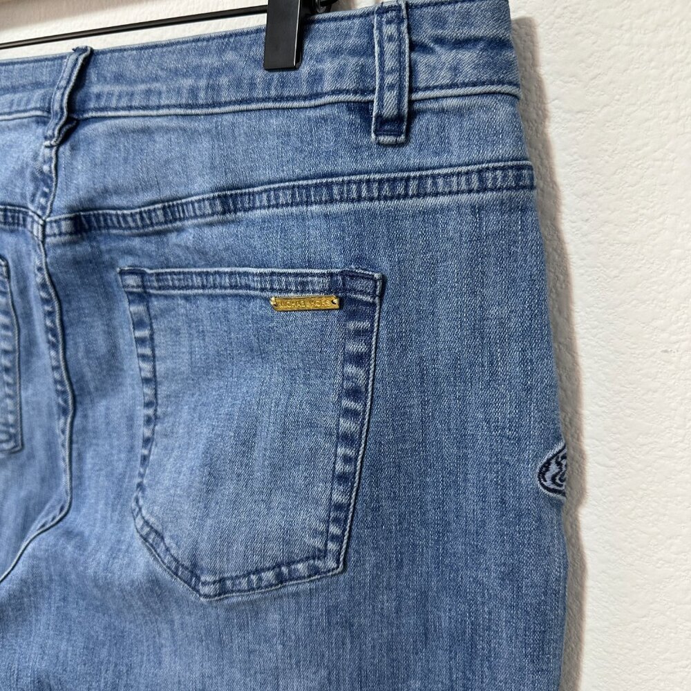 MICHAEL Michael Kors Embroidered Butterfly Straight Leg Jeans Size 10 - Picture 9 of 11